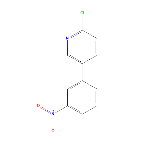 2-chloro-5-(3-nitrophenyl)pyridine (CAS: 163563-09-5) - Chemical Structure and Molecular Formula 