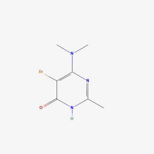 5-bromo-6-(dimethylamino)-2-methyl-1H-pyrimidin-4-one (CAS: 1135283-29-2) - Chemical Structure and Molecular Formula 