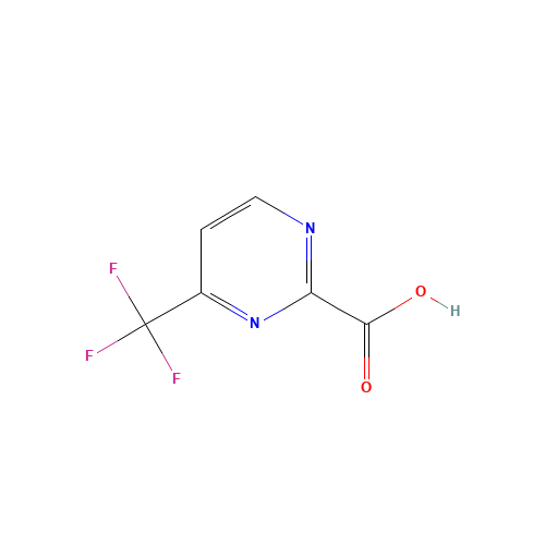 4-(trifluoromethyl)pyrimidine-2-carboxylic acid (CAS: 1000931-46-3) - Chemical Structure and Molecular Formula 