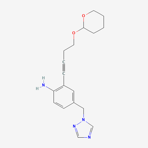 2-[4-(oxan-2-yloxy)but-1-ynyl]-4-(1,2,4-triazol-1-ylmethyl)aniline (CAS: 1364691-93-9) - Related Chemical Product