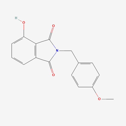 4-hydroxy-2-[(4-methoxyphenyl)methyl]isoindole-1,3-dione (CAS: 491875-13-9) - Chemical Structure and Molecular Formula 