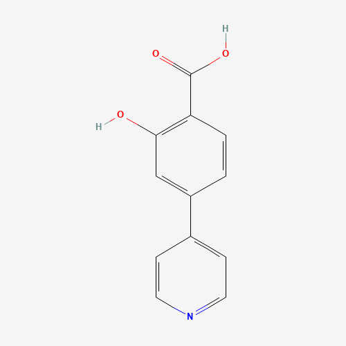 2-hydroxy-4-pyridin-4-ylbenzoic acid (CAS: 222986-83-6) - Chemical Structure and Molecular Formula 