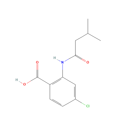 4-chloro-2-(3-methylbutanoylamino)benzoic acid (CAS: 887636-73-9) - Chemical Structure and Molecular Formula 