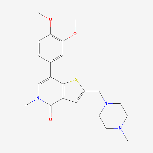 7-(3,4-dimethoxyphenyl)-5-methyl-2-[(4-methylpiperazin-1-yl)methyl]thieno[3,2-c]pyridin-4-one (CAS: 1610518-52-9) - Related Chemical Product