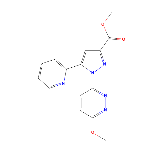 methyl 1-(6-methoxypyridazin-3-yl)-5-pyridin-2-ylpyrazole-3-carboxylate (CAS: 741287-94-5) - Related Chemical Product