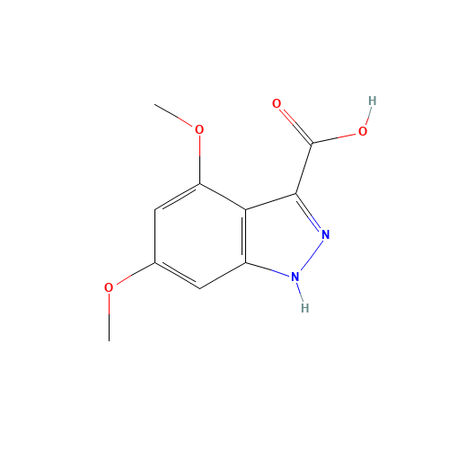 4,6-dimethoxy-1H-indazole-3-carboxylic acid (CAS: 885520-36-5) - Chemical Structure and Molecular Formula 