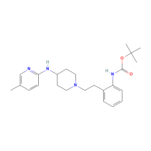 tert-butyl N-[2-[2-[4-[(5-methylpyridin-2-yl)amino]piperidin-1-yl]ethyl]phenyl]carbamate (CAS: 518285-66-0) - Related Chemical Product