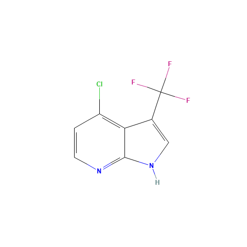 4-chloro-3-(trifluoromethyl)-1H-pyrrolo[2,3-b]pyridine (CAS: 869335-75-1) - Chemical Structure and Molecular Formula 