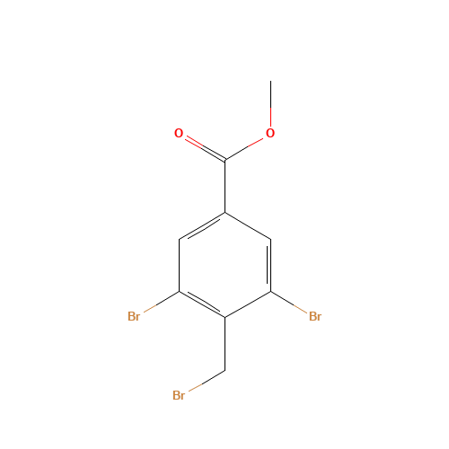 methyl 3,5-dibromo-4-(bromomethyl)benzoate (CAS: 444663-80-3) - Chemical Structure and Molecular Formula 