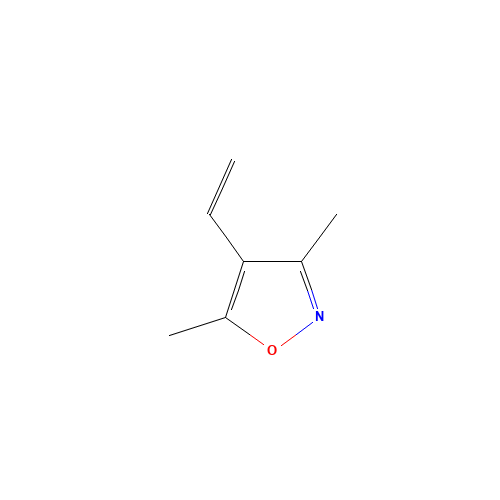 4-ethenyl-3,5-dimethyl-1,2-oxazole (CAS: 59402-51-6) - Chemical Structure and Molecular Formula 
