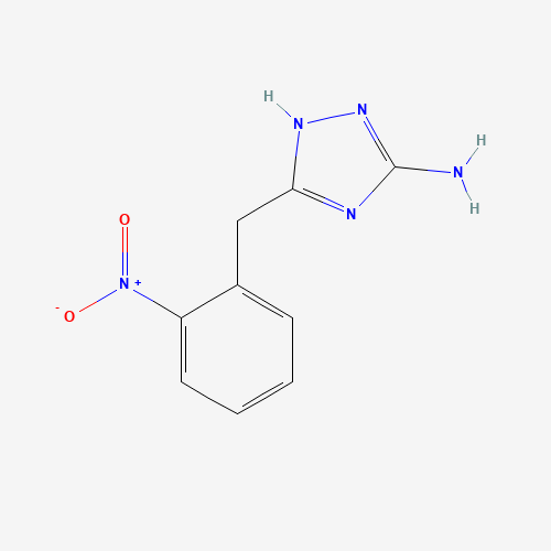 5-[(2-nitrophenyl)methyl]-1H-1,2,4-triazol-3-amine (CAS: 502686-25-1) - Chemical Structure and Molecular Formula 