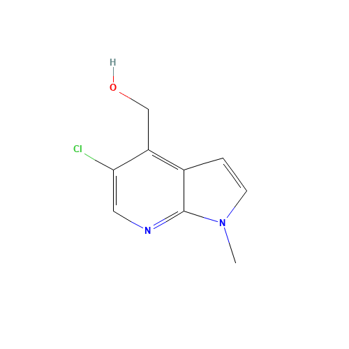 (5-chloro-1-methylpyrrolo[2,3-b]pyridin-4-yl)methanol (CAS: 1318255-08-1) - Chemical Structure and Molecular Formula 