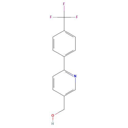 [6-[4-(trifluoromethyl)phenyl]pyridin-3-yl]methanol (CAS: 356058-13-4) - Chemical Structure and Molecular Formula 