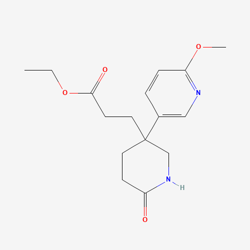 ethyl 3-[3-(6-methoxypyridin-3-yl)-6-oxopiperidin-3-yl]propanoate (CAS: 1046834-17-6) - Related Chemical Product