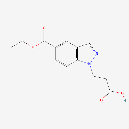 3-(5-ethoxycarbonylindazol-1-yl)propanoic acid (CAS: 192945-43-0) - Chemical Structure and Molecular Formula 