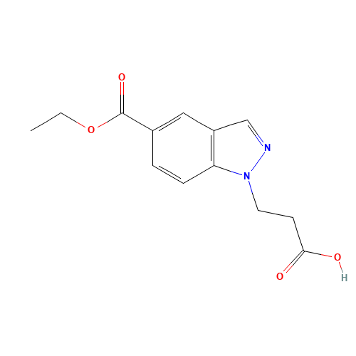 3-(5-ethoxycarbonylindazol-1-yl)propanoic acid (CAS: 192945-43-0) - Related Chemical Product
