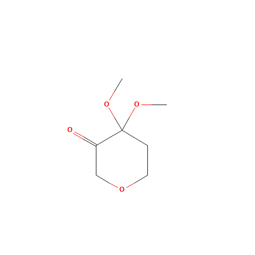 4,4-dimethoxyoxan-3-one (CAS: 693245-80-6) - Chemical Structure and Molecular Formula 