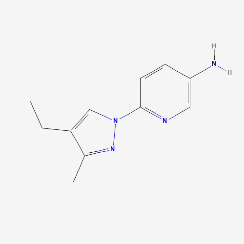 6-(4-ethyl-3-methylpyrazol-1-yl)pyridin-3-amine (CAS: 1393126-28-7) - Chemical Structure and Molecular Formula 