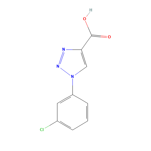 1-(3-chlorophenyl)triazole-4-carboxylic acid (CAS: 944901-58-0) - Chemical Structure and Molecular Formula 