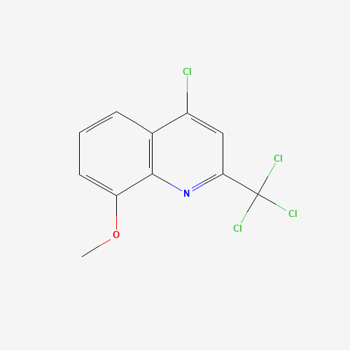4-chloro-8-methoxy-2-(trichloromethyl)quinoline (CAS: 93599-98-5) - Chemical Structure and Molecular Formula 