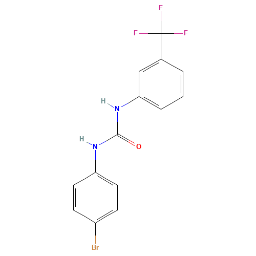 1-(4-bromophenyl)-3-[3-(trifluoromethyl)phenyl]urea (CAS: 195452-46-1) - Chemical Structure and Molecular Formula 