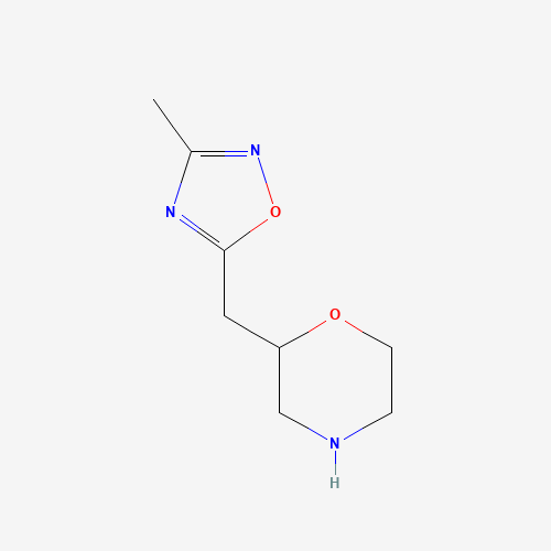 2-[(3-methyl-1,2,4-oxadiazol-5-yl)methyl]morpholine (CAS: 1083224-43-4) - Chemical Structure and Molecular Formula 