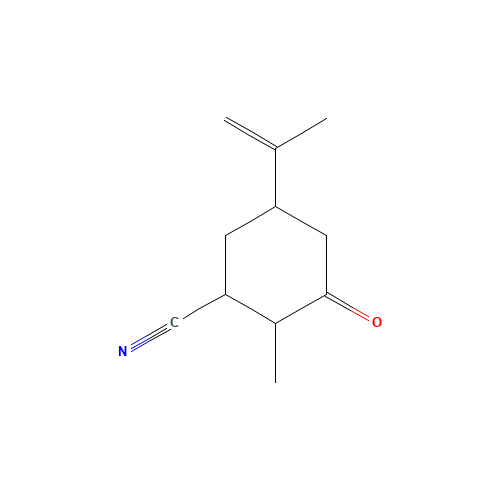2-methyl-3-oxo-5-prop-1-en-2-ylcyclohexane-1-carbonitrile (CAS: 16826-23-6) - Related Chemical Product