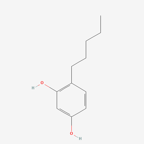 4-pentylbenzene-1,3-diol (CAS: 533-24-4) - Chemical Structure and Molecular Formula 