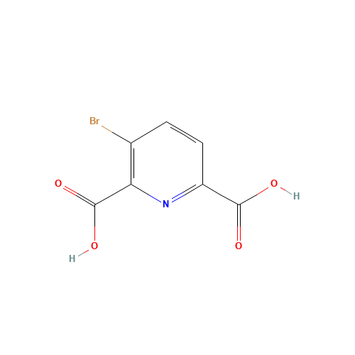 3-bromopyridine-2,6-dicarboxylic acid (CAS: 316808-10-3) - Chemical Structure and Molecular Formula 