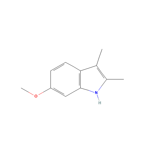 6-methoxy-2,3-dimethyl-1H-indole (CAS: 58176-56-0) - Chemical Structure and Molecular Formula 