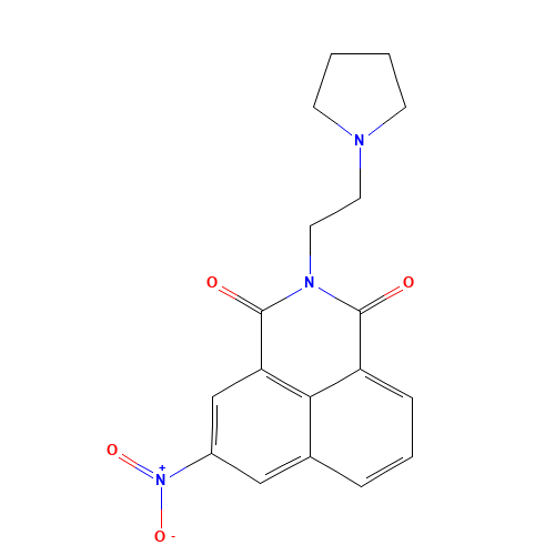 5-nitro-2-(2-pyrrolidin-1-ylethyl)benzo[de]isoquinoline-1,3-dione (CAS: 54824-20-3) - Related Chemical Product