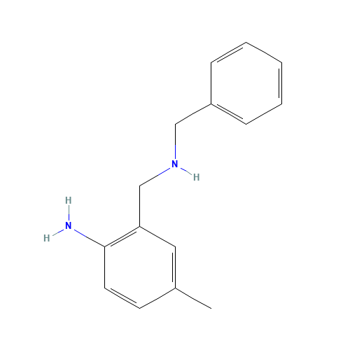 2-[(benzylamino)methyl]-4-methylaniline (CAS: 76285-68-2) - Chemical Structure and Molecular Formula 