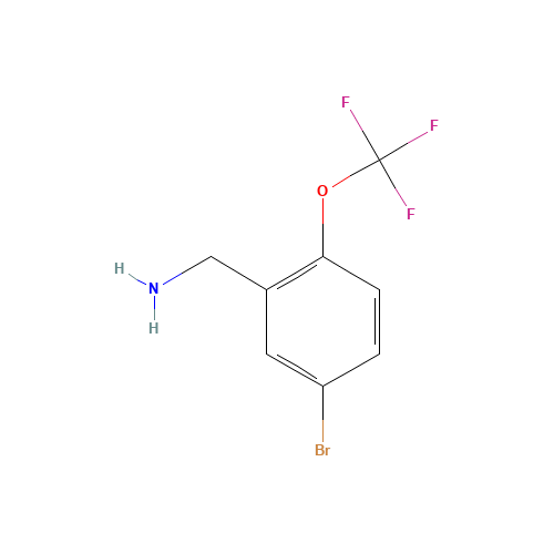[5-bromo-2-(trifluoromethoxy)phenyl]methanamine (CAS: 1152088-62-4) - Chemical Structure and Molecular Formula 
