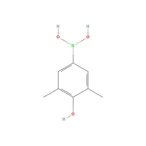(4-hydroxy-3,5-dimethylphenyl)boronic acid (CAS: 934826-20-7) - Chemical Structure and Molecular Formula 