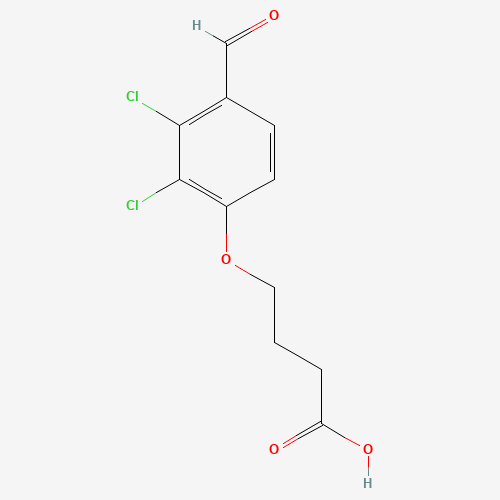 4-(2,3-dichloro-4-formylphenoxy)butanoic acid (CAS: 16861-42-0) - Chemical Structure and Molecular Formula 