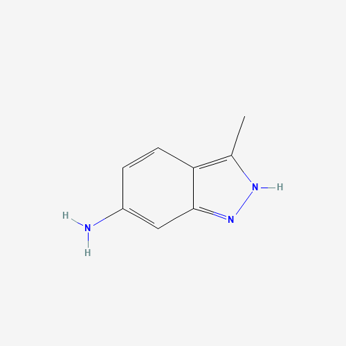 3-methyl-2H-indazol-6-amine (CAS: 1252927-42-6) - Chemical Structure and Molecular Formula 