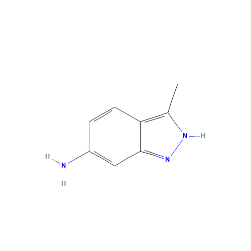 3-methyl-2H-indazol-6-amine (CAS: 1252927-42-6) - Chemical Structure and Molecular Formula 