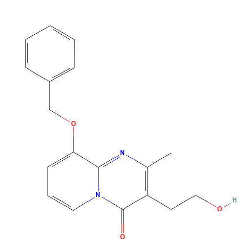 3-(2-hydroxyethyl)-2-methyl-9-phenylmethoxypyrido[1,2-a]pyrimidin-4-one (CAS: 1008796-22-2) - Chemical Structure and Molecular Formula 
