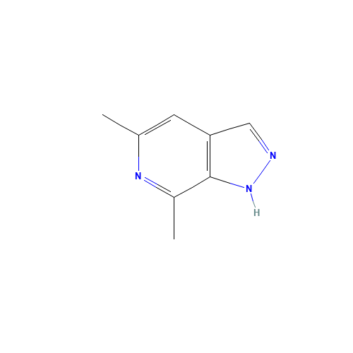 5,7-dimethyl-1H-pyrazolo[3,4-c]pyridine (CAS: 1386457-74-4) - Chemical Structure and Molecular Formula 