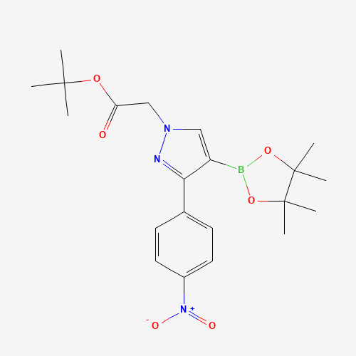tert-butyl 2-[3-(4-nitrophenyl)-4-(4,4,5,5-tetramethyl-1,3,2-dioxaborolan-2-yl)pyrazol-1-yl]acetate (CAS: 942920-29-8) - Related Chemical Product