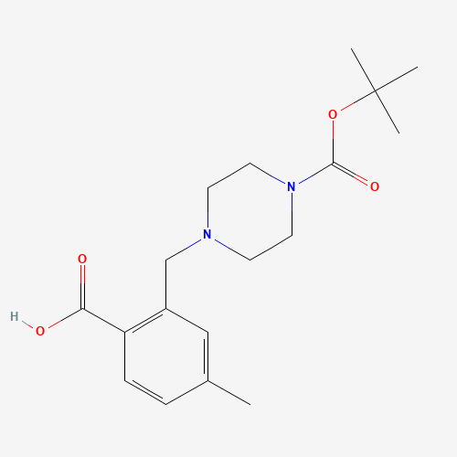 4-methyl-2-[[4-[(2-methylpropan-2-yl)oxycarbonyl]piperazin-1-yl]methyl]benzoic acid (CAS: 1460037-34-6) - Related Chemical Product