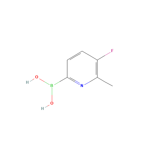 (5-fluoro-6-methylpyridin-2-yl)boronic acid (CAS: 1208101-45-4) - Chemical Structure and Molecular Formula 