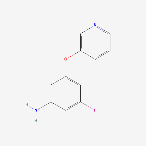 3-fluoro-5-pyridin-3-yloxyaniline (CAS: 791644-59-2) - Chemical Structure and Molecular Formula 