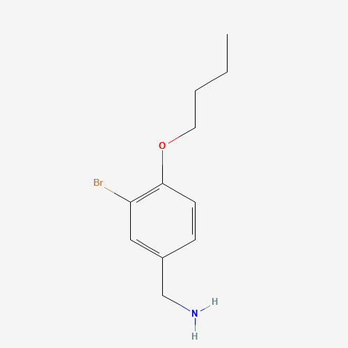 (3-bromo-4-butoxyphenyl)methanamine (CAS: 1313044-64-2) - Chemical Structure and Molecular Formula 