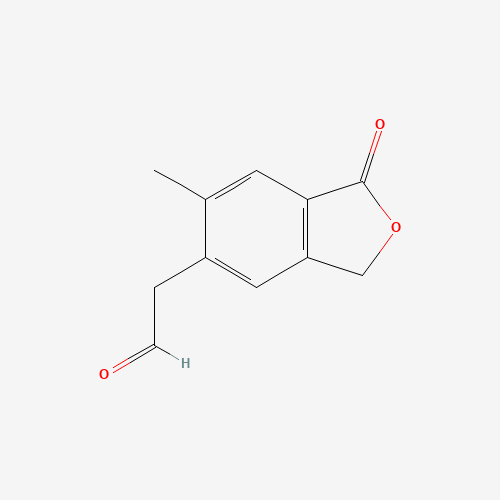 2-(6-methyl-1-oxo-3H-2-benzofuran-5-yl)acetaldehyde (CAS: 1374572-91-4) - Chemical Structure and Molecular Formula 