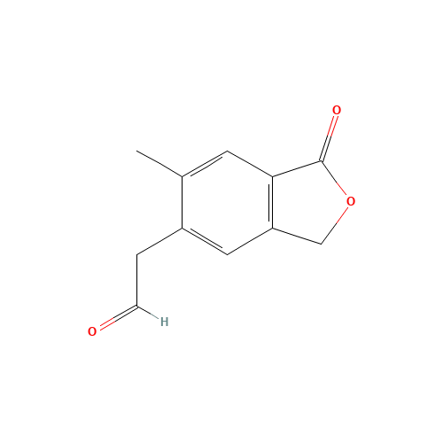 2-(6-methyl-1-oxo-3H-2-benzofuran-5-yl)acetaldehyde (CAS: 1374572-91-4) - Chemical Structure and Molecular Formula 
