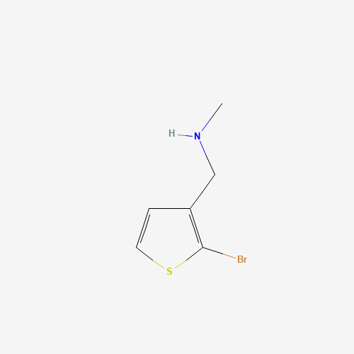 1-(2-bromothiophen-3-yl)-N-methylmethanamine (CAS: 331766-69-9) - Chemical Structure and Molecular Formula 