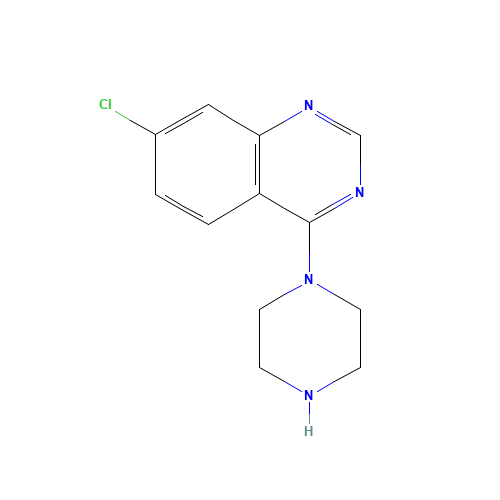 7-chloro-4-piperazin-1-ylquinazoline (CAS: 205259-91-2) - Chemical Structure and Molecular Formula 