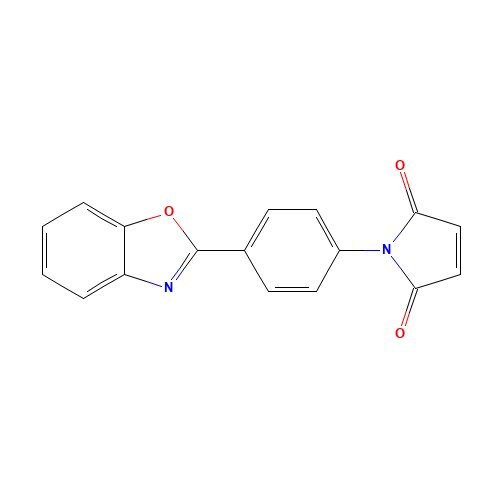 1-[4-(1,3-benzoxazol-2-yl)phenyl]pyrrole-2,5-dione (CAS: 16707-41-8) - Chemical Structure and Molecular Formula 