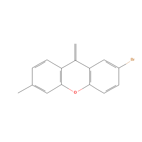 2-bromo-6-methyl-9-methylidenexanthene (CAS: 1215864-21-3) - Chemical Structure and Molecular Formula 